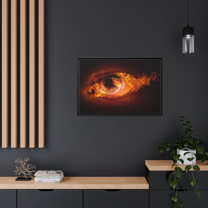 Elegant Matte Canvas Print Set with Black Pinewood Frame