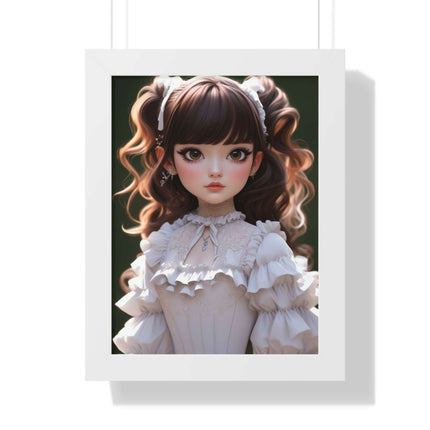 Eco-Friendly 3D Girl Wall Art with Sustainable Frame: Modern Green Home Decor