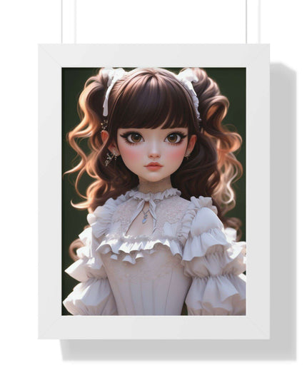 Eco-Friendly 3D Girl Wall Art with Sustainable Frame: Modern Green Home Decor