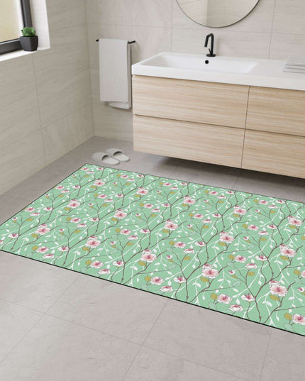 Luxury Blue Blossom Floor Mat: A Touch of Elegance for Your Home
