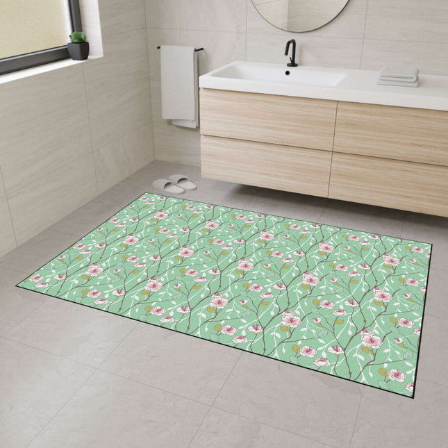 Luxury Blue Blossom Floor Mat: A Touch of Elegance for Your Home