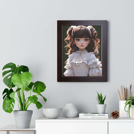 Eco-Friendly 3D Girl Wall Art with Sustainable Frame: Modern Green Home Decor