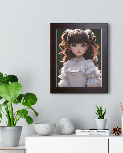 Eco-Friendly 3D Girl Wall Art with Sustainable Frame: Modern Green Home Decor