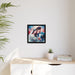 Elegant Black Pinewood Framed Matte Canvas Print Set for Newlywed Home décor