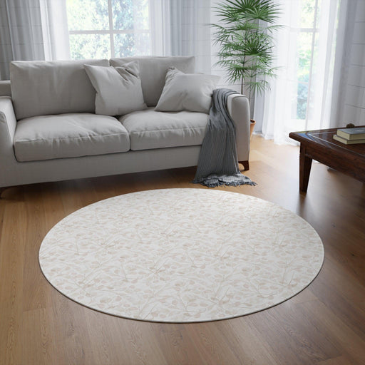 Luxe Floral Chenille Rug with a Minimalist Twist