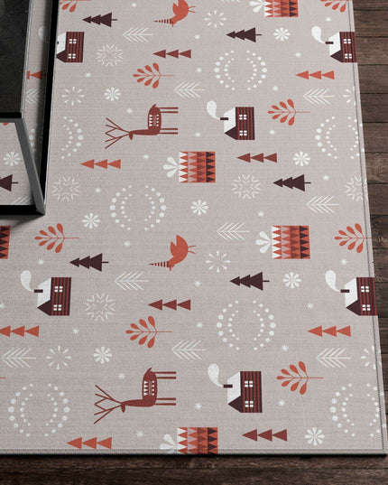 Magical Holiday Haven: Plush Personalized Children's Rug for Cozy Celebrations