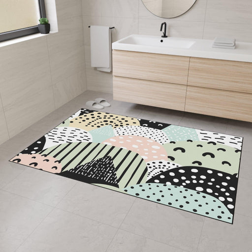 Nordic Heavy Duty Polyester Floor Mat with Custom Designs for Home Safety and Style
