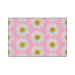 Chic Pink Daisy Personalized Area Rug with Non-Slip Backing - Luxurious Design