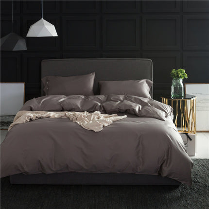 Pure color four-piece bedding