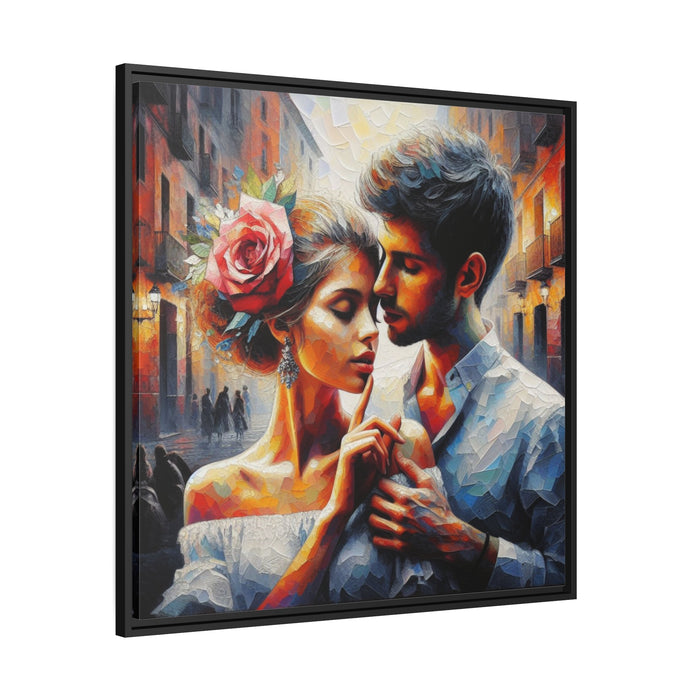Whispering Love - Elegant Valentine Matte Canvas Art Piece