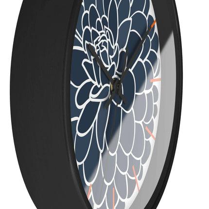 Elegant Dahlia Wooden Wall Clock by Maison d'Excellence - Timeless Sophistication