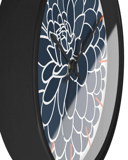 Elegant Dahlia Wooden Wall Clock by Maison d'Excellence - Timeless Sophistication