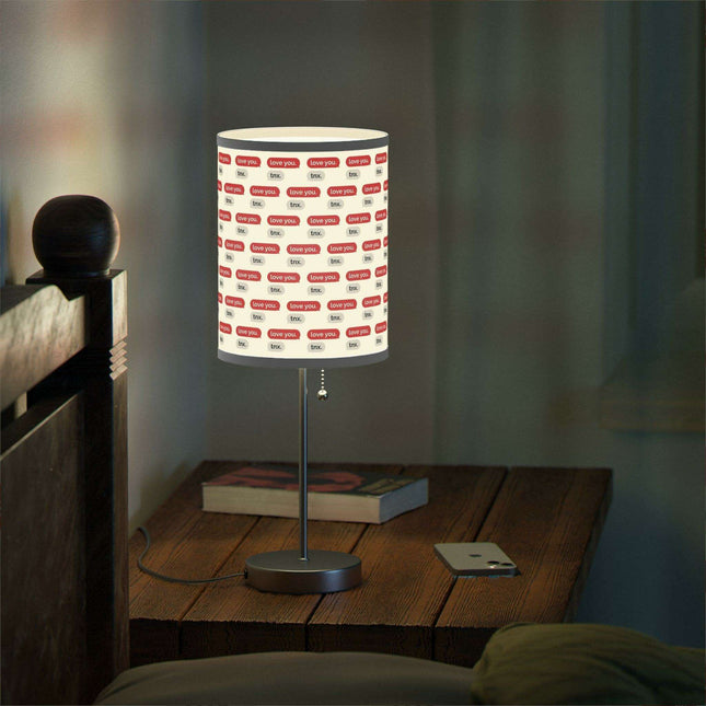 Customizable Valentine’s Luxe Steel Table Lamp with Exquisite Shade