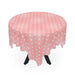 Maison d'Elite Valentine Pink Tablecloth | 55.1" x 55.1" Polyester Cloth