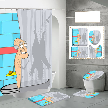 Peekaboo Studio Waterproof Digital Printing Polyester Bath Curtain