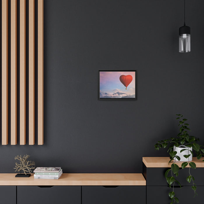 Elegant Black Pinewood Framed Matte Canvas for Romantic Interiors