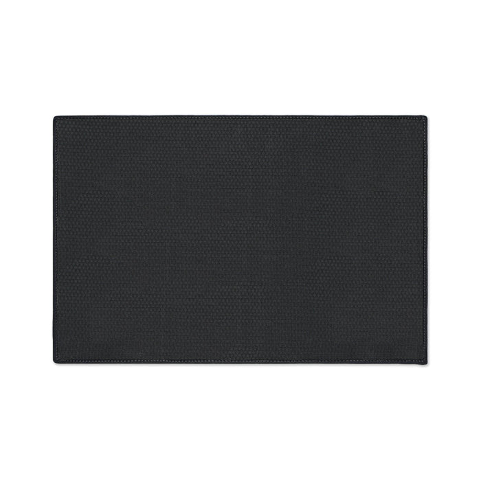 Elegant Black Polka Dot Rug with Secure Non-Slip Backing