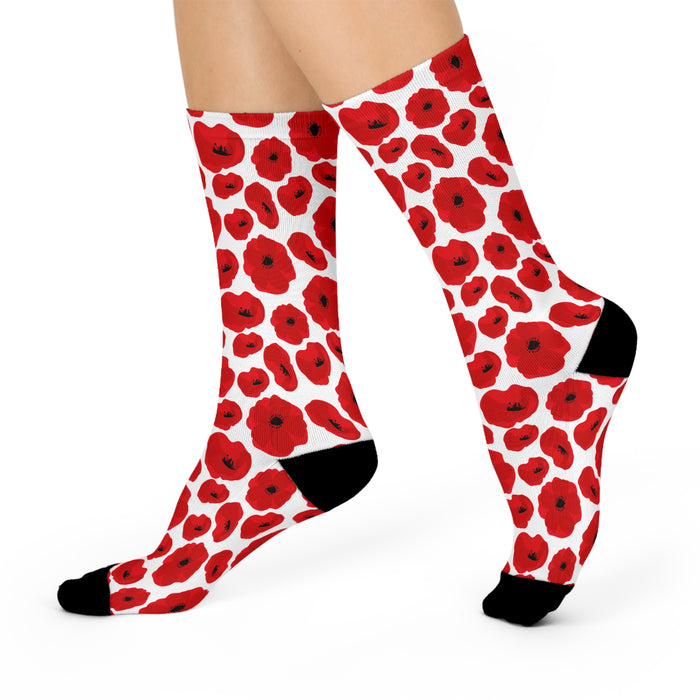 Ultimate Style Unisex Crew Socks with Cushioned Comfort - Trendy All-Over Print