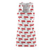 Elegant Valentine Love Text Women's All-Over Print Racerback Dress - Elevate Your Style