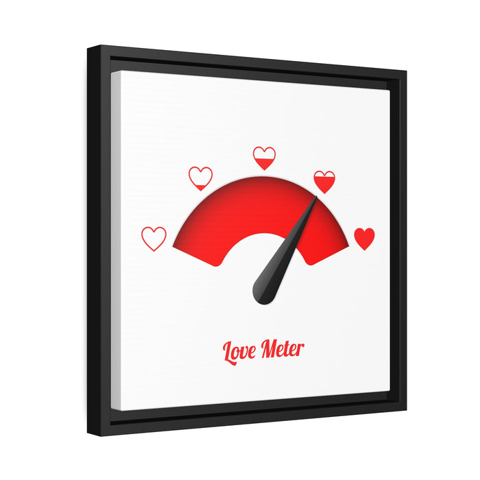 Romantic Love Meter Matte Canvas Print with Pinewood Frame