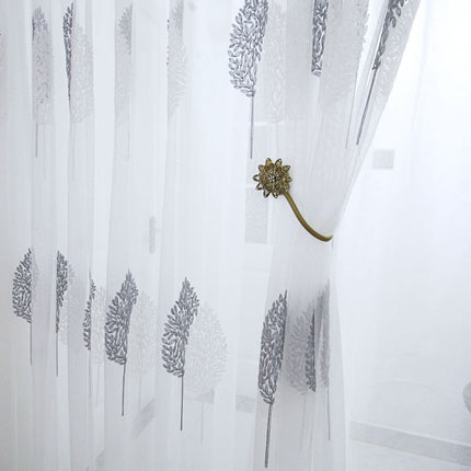 Peekaboo Studio Modern Simple Embroidered Curtain - Light Filtering De