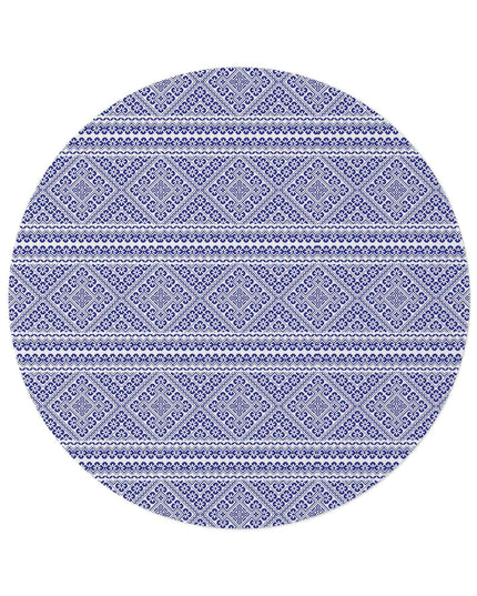 Opulent Chenille Round Rug for Winter Elegance - 60" Grande Edition