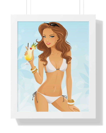 Tropical Oasis Vertical Framed Art Print