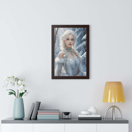 Winter Wonderland Puppy Framed Gaming Art - Sustainable Decor for Your Home