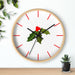 Elegant Wooden Frame Wall Clock with Vivid Colors