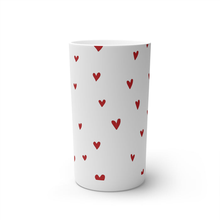 Indulge in Morning Bliss with Elegant Red Heart Conical Coffee Cups