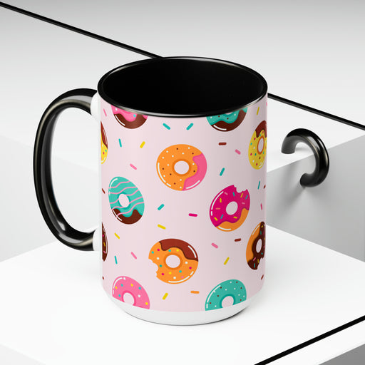 Elegant Two-Tone Maison d'Elite Coffee Mug Set - 15oz