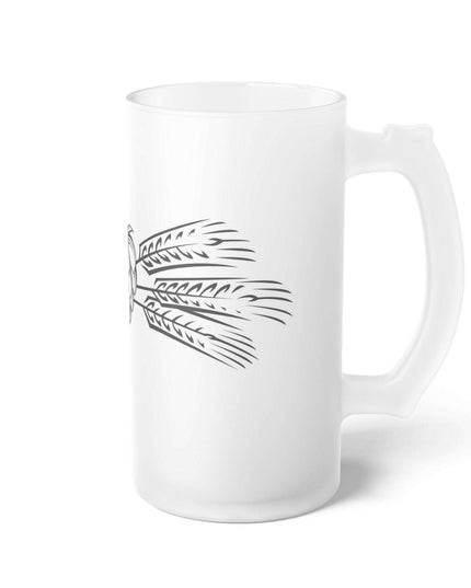 Exquisite Frosted Glass Beer Mug - 16oz Premium Stein for the Discerning Connoisseur