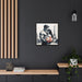 Sleek Noir: Eco-Friendly Canvas Art in Black Pine Frame