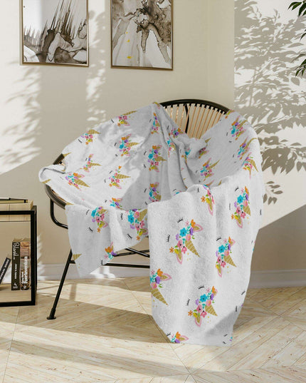 Luxurious Stitched Minky Fleece Blanket for Cozy Elegance