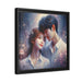Elegant Matte Canvas Wall Art for Romantic Couples, Sustainable Pinewood Frame