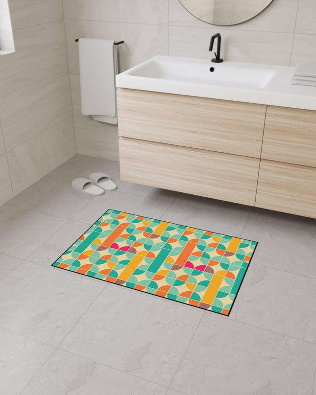 Sophisticated Non-Slip Geometric Polyester Area Rug