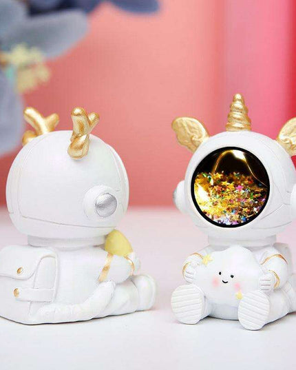 Cosmic Guardian Astronaut Illuminated Sculpture - Enchanting Home Decor