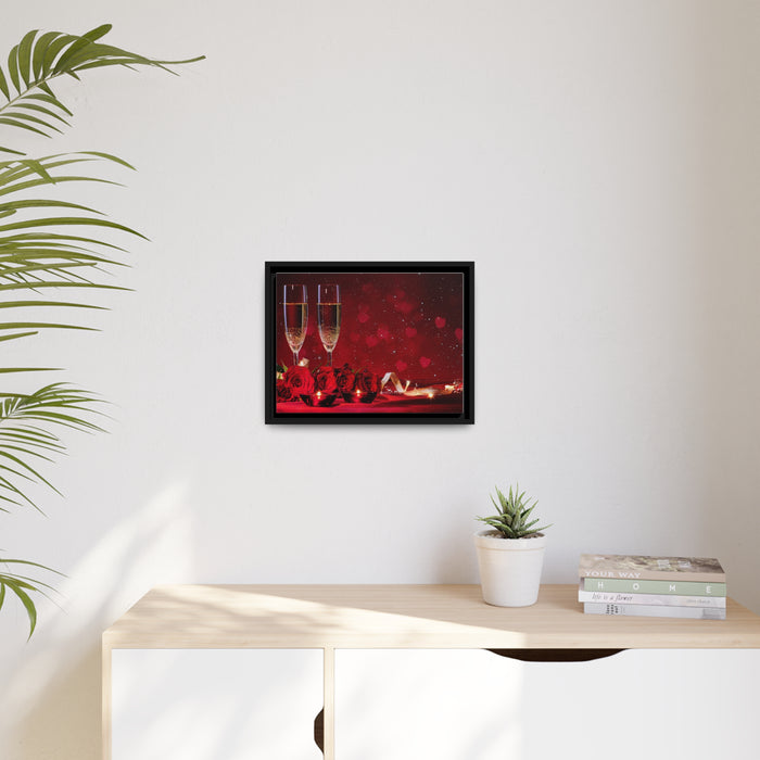 Elite Black Pinewood Framed Matte Canvas Set with Sawtooth Hanging Hardware