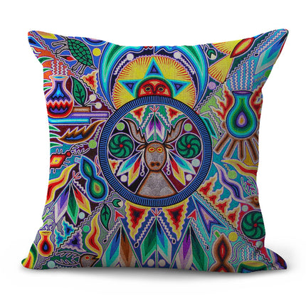 Decorative Pattern Cushion Pastoral Pillow Plaid Set Furniture Decorat