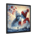 Love couple - Valentine Canada Day Matte Canvas Pinewood Frame