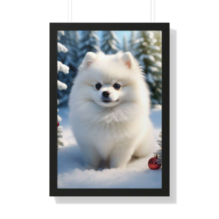 Eco-Friendly Winter Puppy Art Print Collection with Acrylic Protection