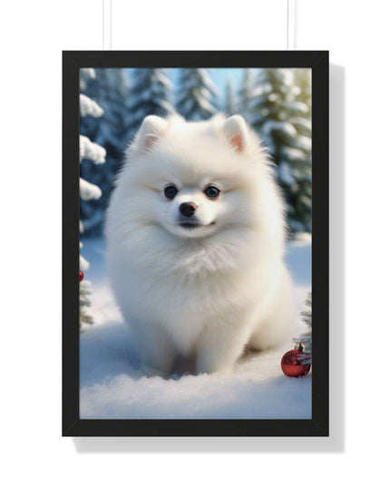 Eco-Friendly Winter Puppy Art Print Collection with Acrylic Protection