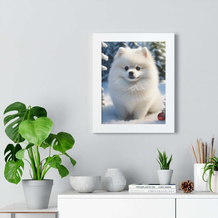 Eco-Friendly Winter Puppy Art Print Collection with Acrylic Protection