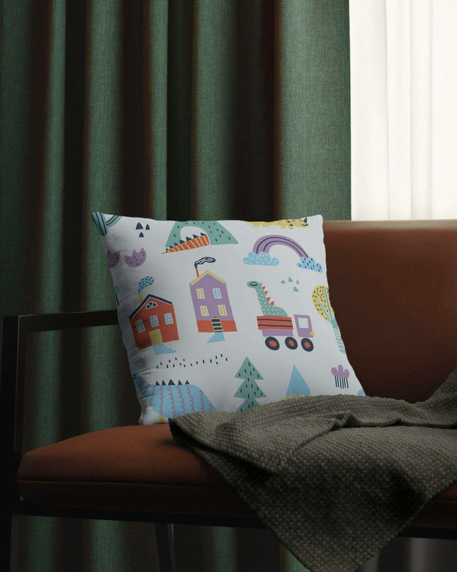 Colorful Nordic Floral Kids' Outdoor Waterproof Cushion Collection - Fun Zippered Pillows for Playtime Excitement