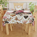 French Shabby Chic Spring Colorful Tablecloth | 55.1" x 55.1" Polyester Cloth