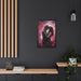 Elegant Valentine Matte Canvas Set in Sleek Black Pinewood Frame