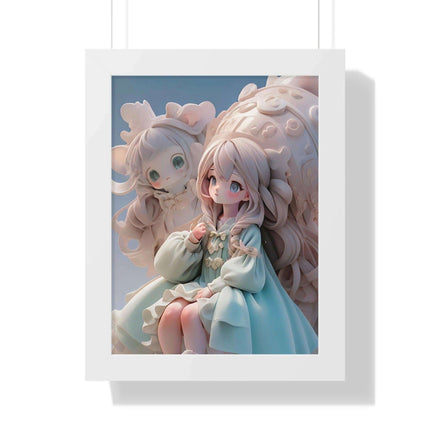 Sustainable Fantasy Anime 3D Girls Vertical Wall Art - Premium Framed Poster Decor