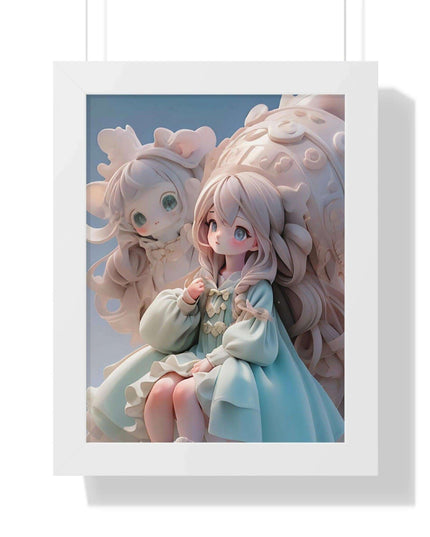 Sustainable Fantasy Anime 3D Girls Vertical Wall Art - Premium Framed Poster Decor