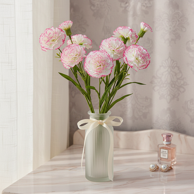 Peekaboo Studio Carnation Artificial Flower - Realistic & Durable Déco