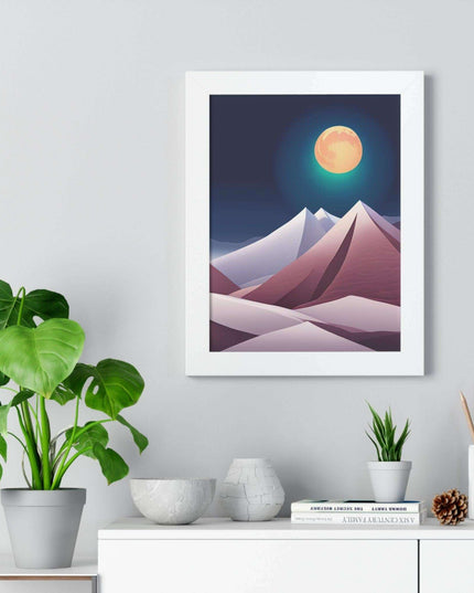 Celestial Harmony Framed Night Sky Artwork - Sustainable Chic for Your Living Space